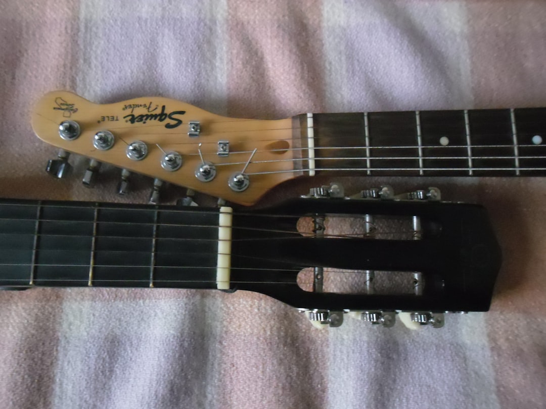 a guitar and a musical instrument